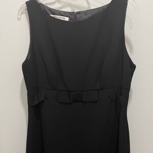 Classy Evan Picone Black Sleeveless Sheath Dress, Size 14